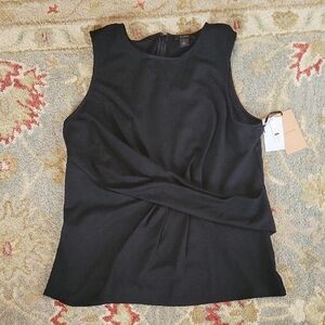 Halogen Criss Cross Black Sleeveless Top